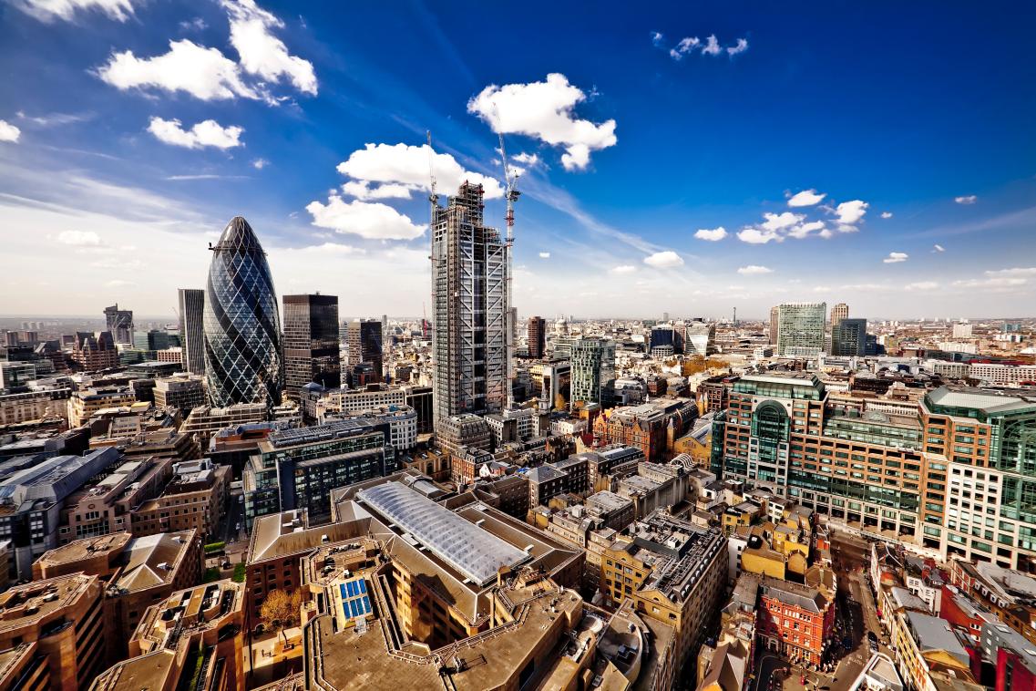 City of London wide angle landscape