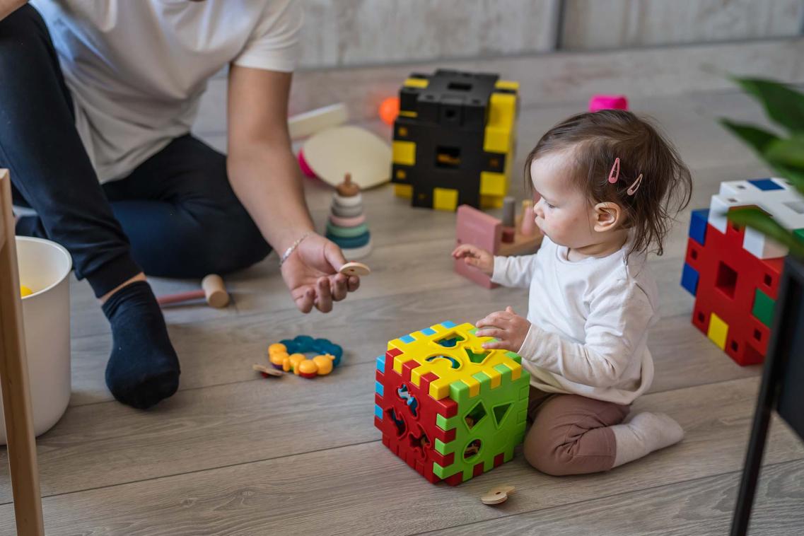 Toddler playing