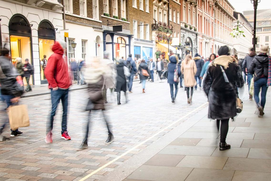 Busy high street