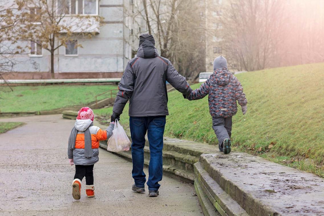 children walking