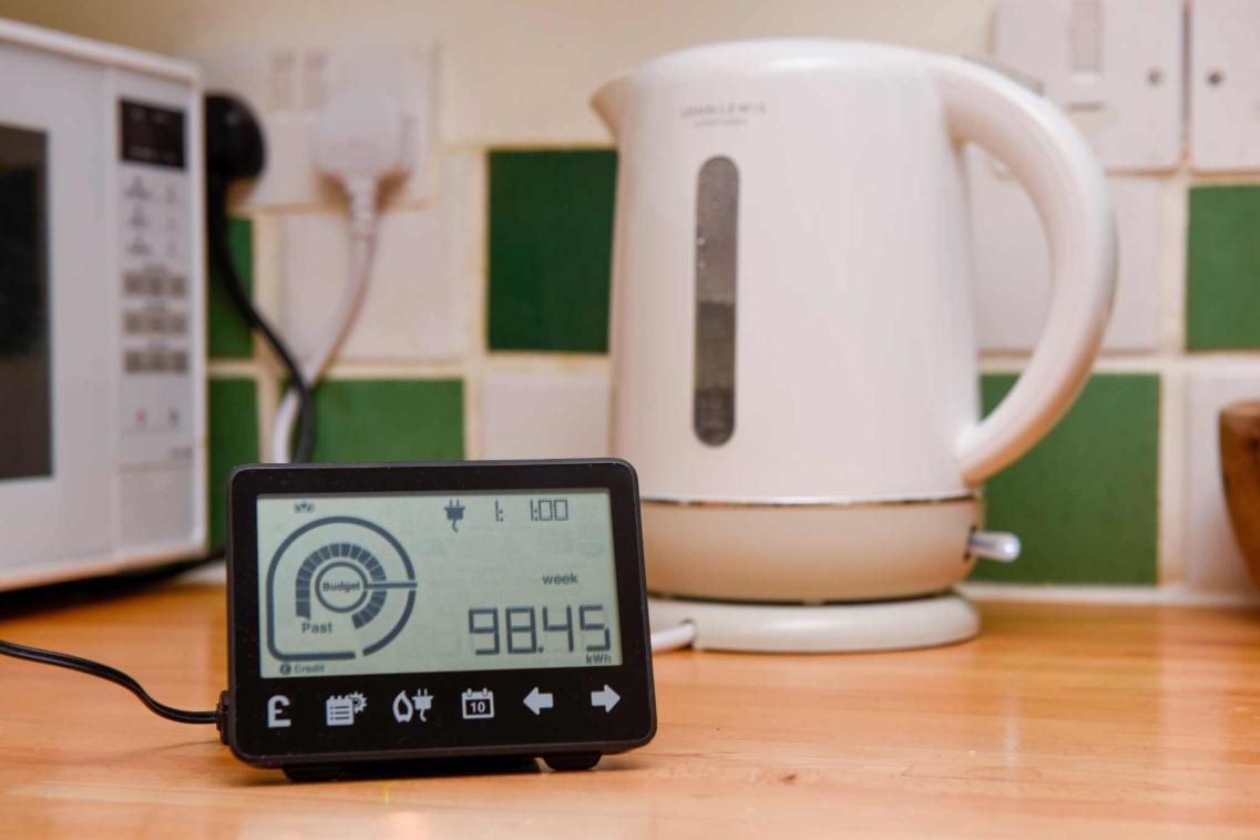 Smart energy meter in a home interior