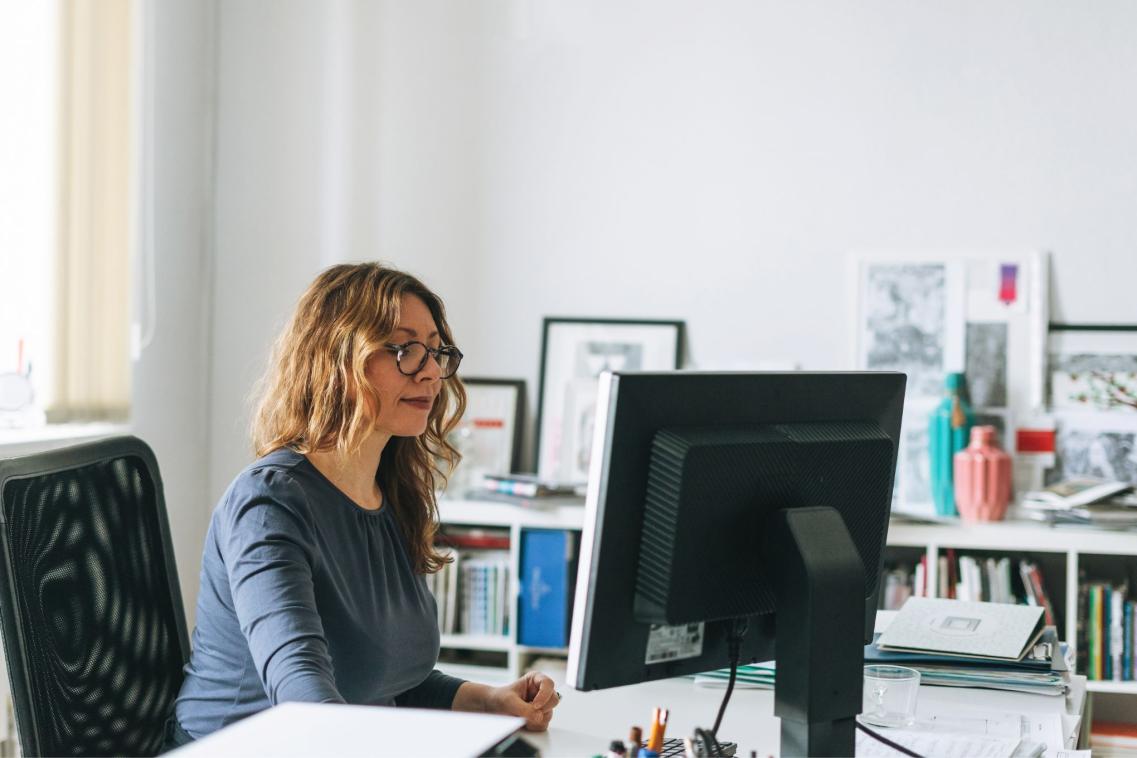 Woman at computer