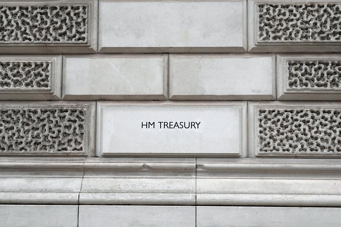 Image of HM Treasury sign on building