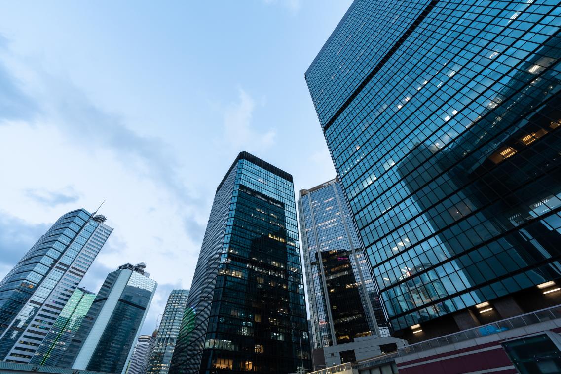 Image of tall modern office buildings