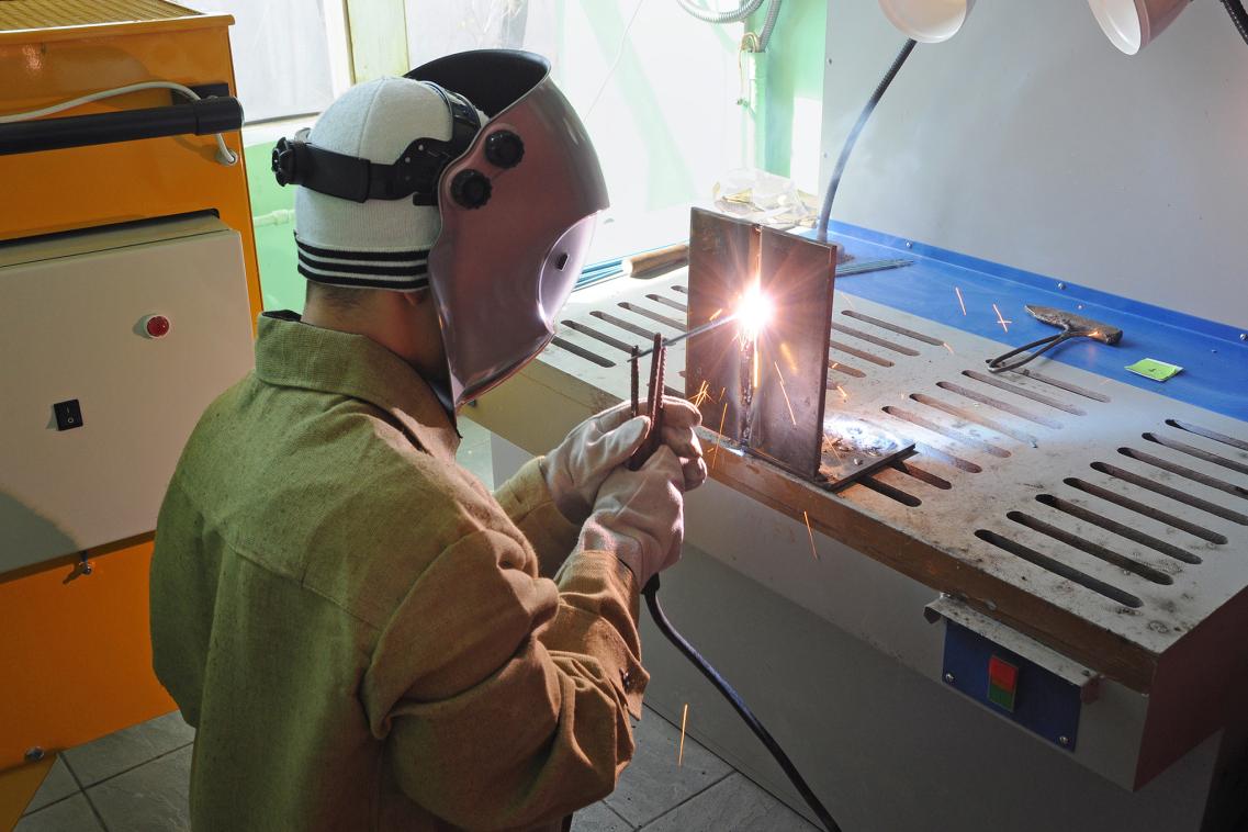 Person welding
