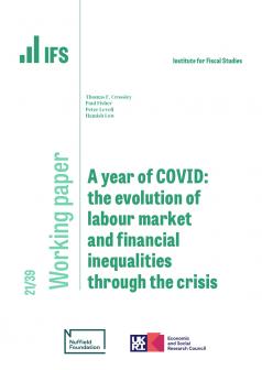 IFS WP2021/39 A year of COVID: the evolution of labour market and financial inequalities through the crisis