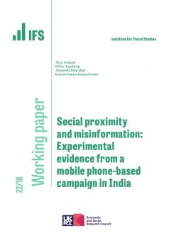 Social proximity and misinformation: experimental evidence from a mobile phone-based campaign in India