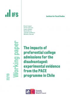 The impacts of preferential college admissions for the disadvantaged: experimental evidence from the PACE programme in Chile