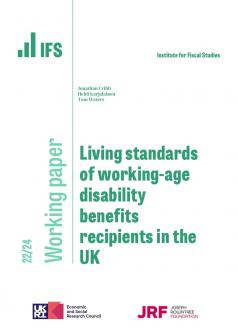 Living standards of working-age disability benefits recipients in the UK