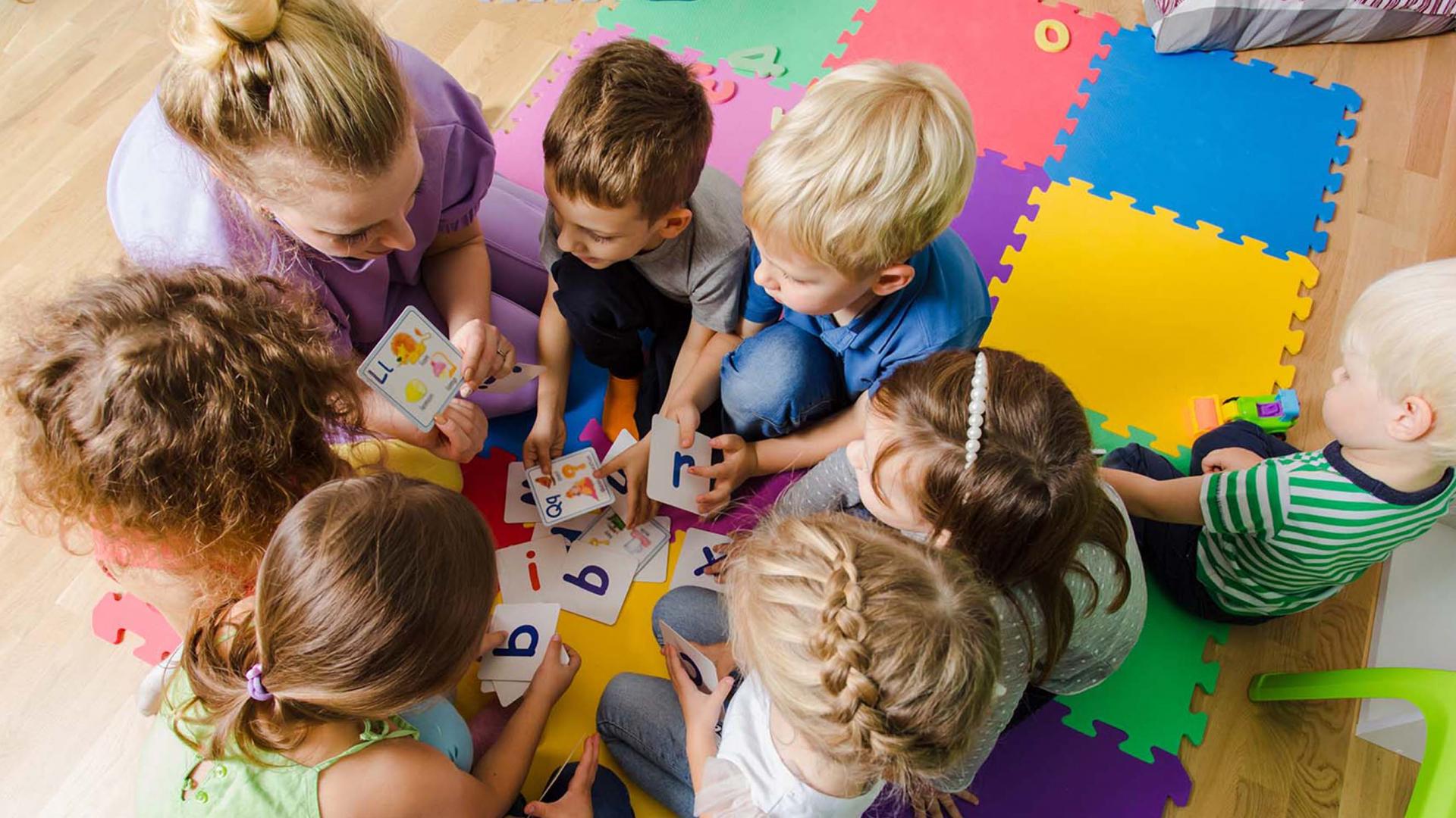 Young children at nursery