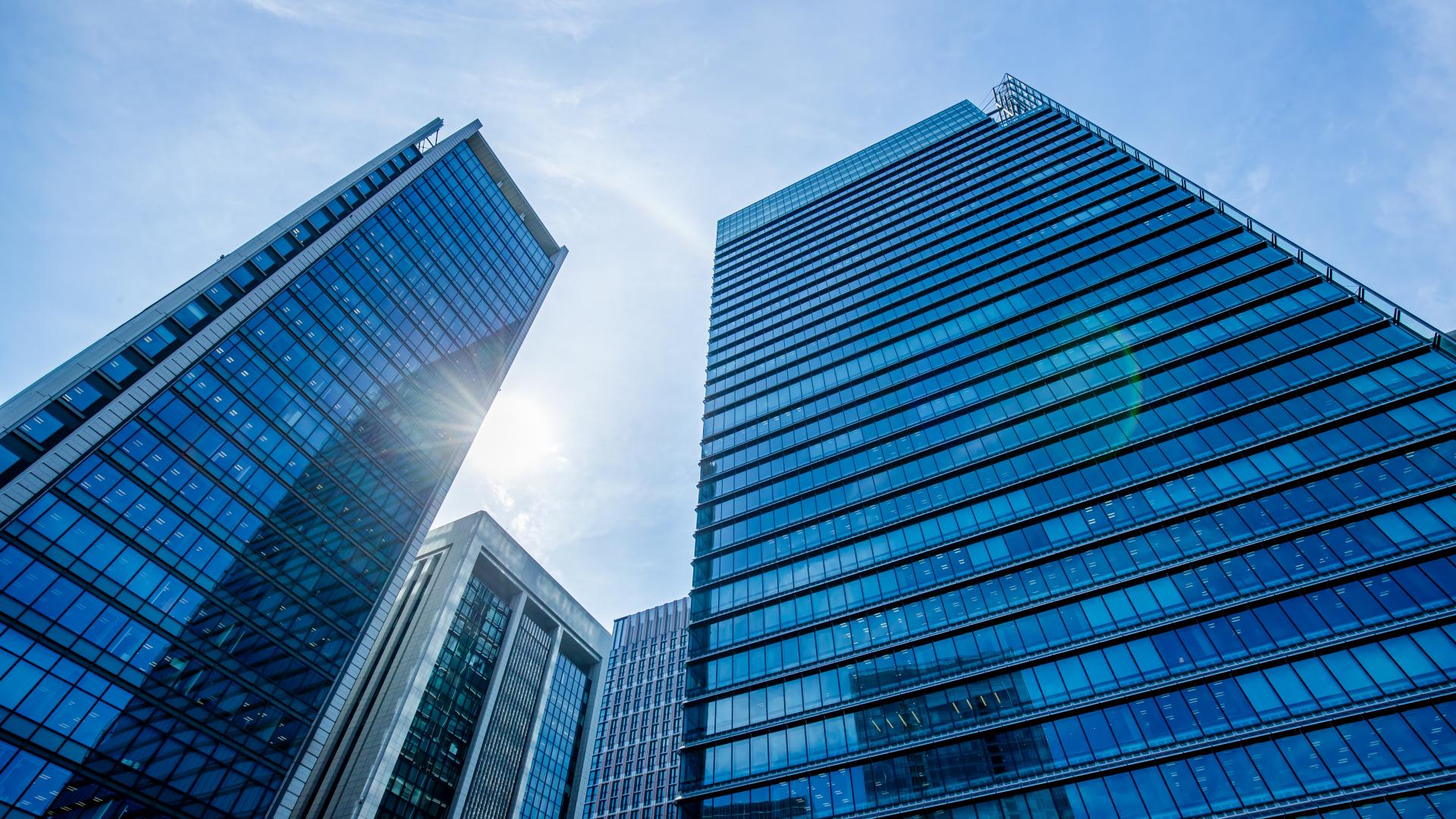 Image of tall glass buildings