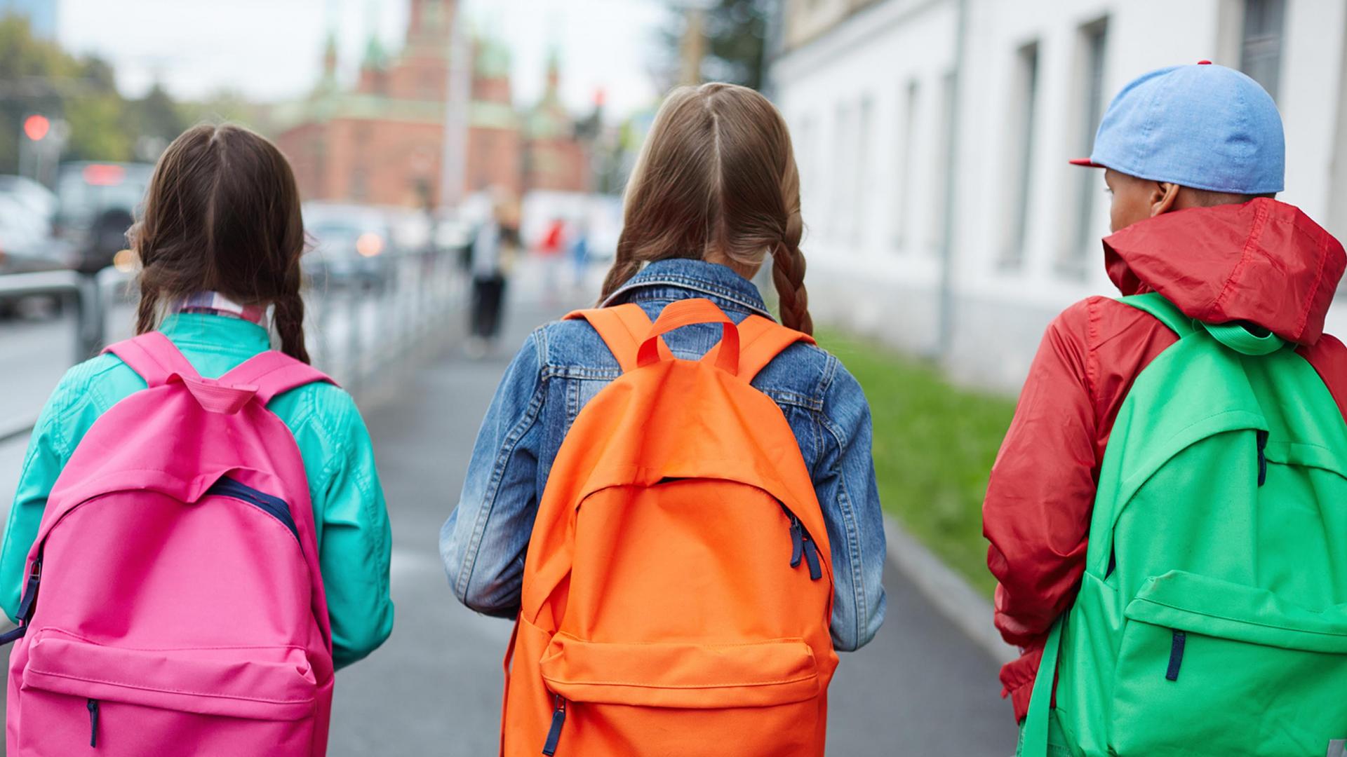 Children going to school