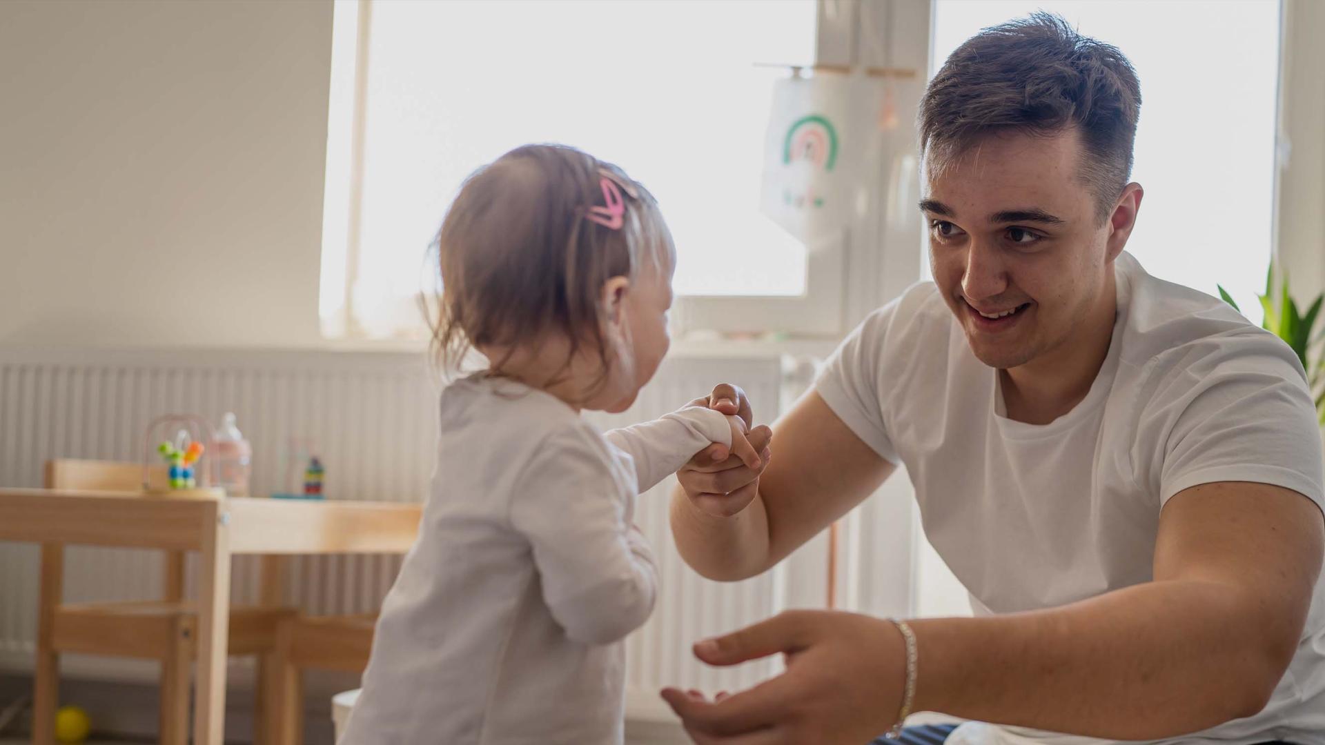 Father and toddler