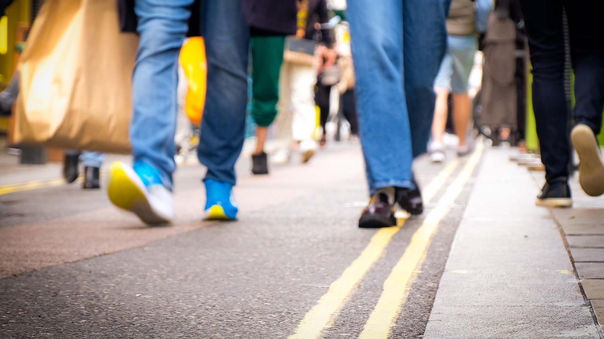 People walking on a street