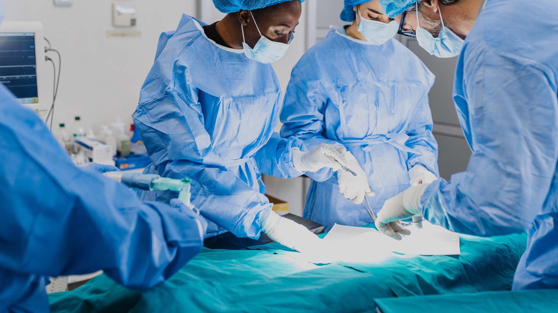 Patient undergoing surgery