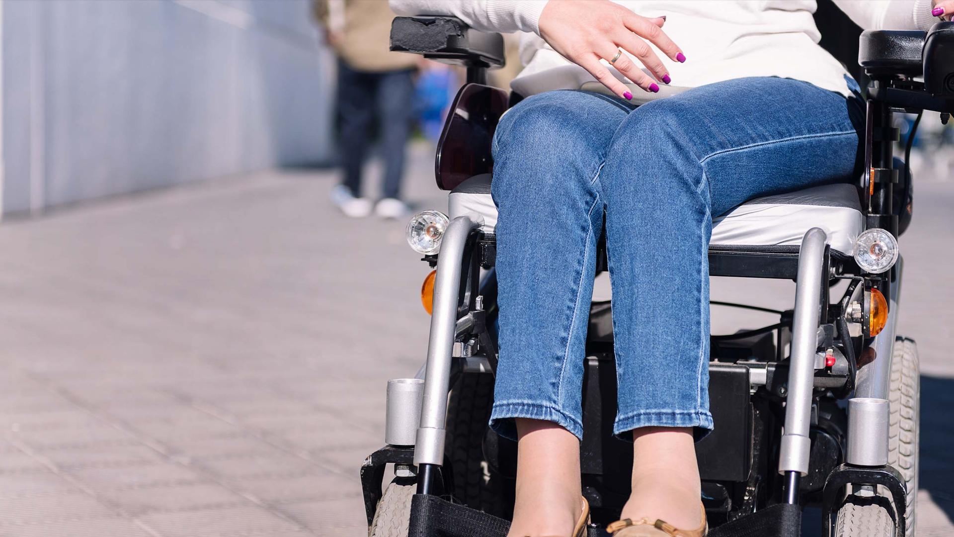 Woman in a wheelchair