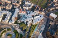 Aerial view of Scottish Parliament