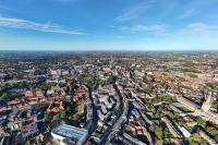 Ariel view of an English town