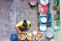 Latin American woman cooking