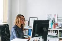 Woman at computer