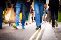 People walking on a street