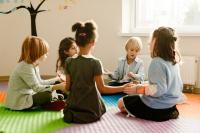 A photo of young children at school