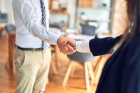 Handshake between two people