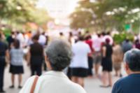 A gathering of people outdoors