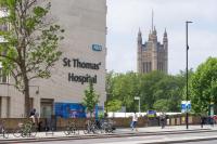 St Thomas' Hospital opposite Parliament