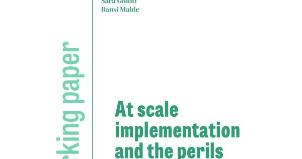 At scale implementation and the perils of fragmentation | Institute for ...