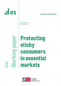 IFS WP2021/10 Protecting sticky consumers in essential markets