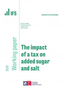 IFS WP2021/21 The impact of a tax on added sugar and salt