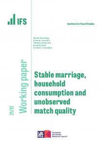 IFS WP2021/31 Stable marriage, household consumption and unobserved match quality