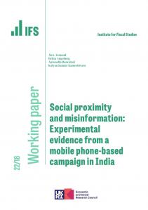 Social proximity and misinformation: experimental evidence from a mobile phone-based campaign in India