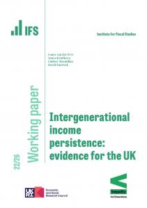 Intergenerational income persistence: evidence for the UK