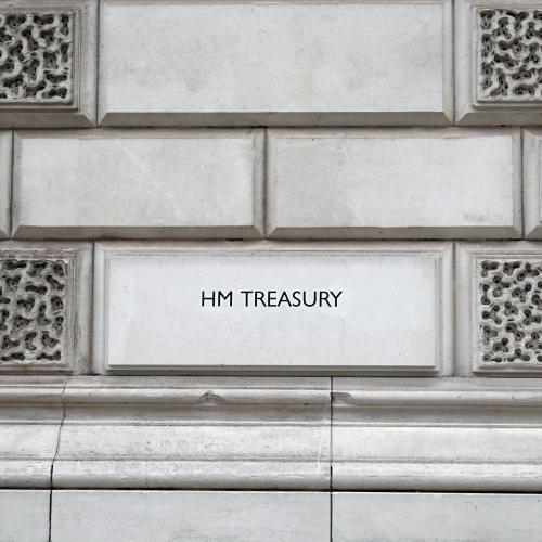 Image of HM Treasury sign on building
