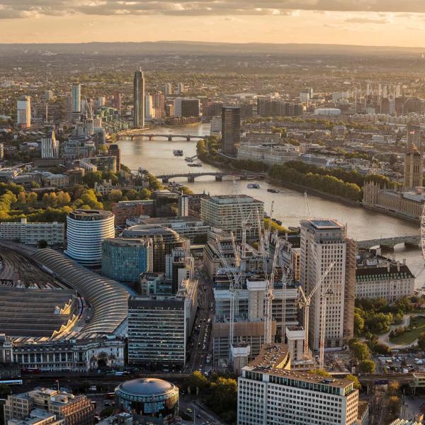 Aerial view of London