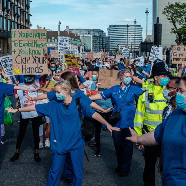 Nurses striking