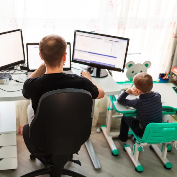 Man working from home