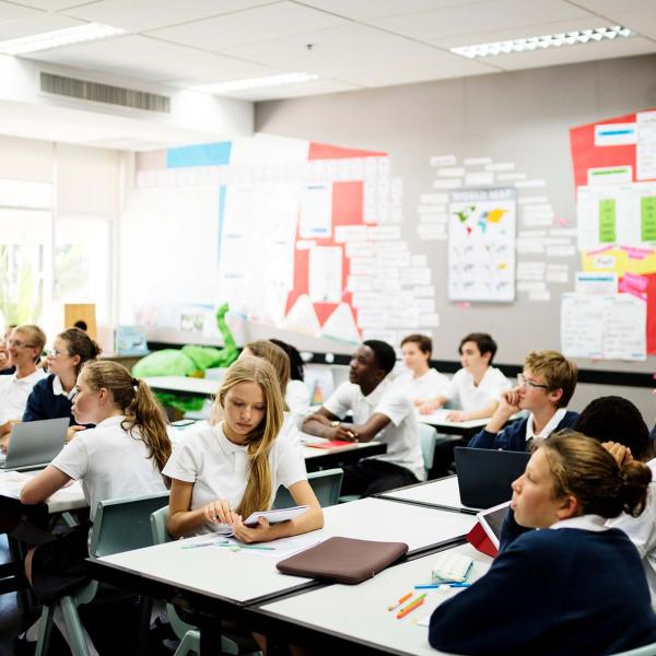 Classroom with students