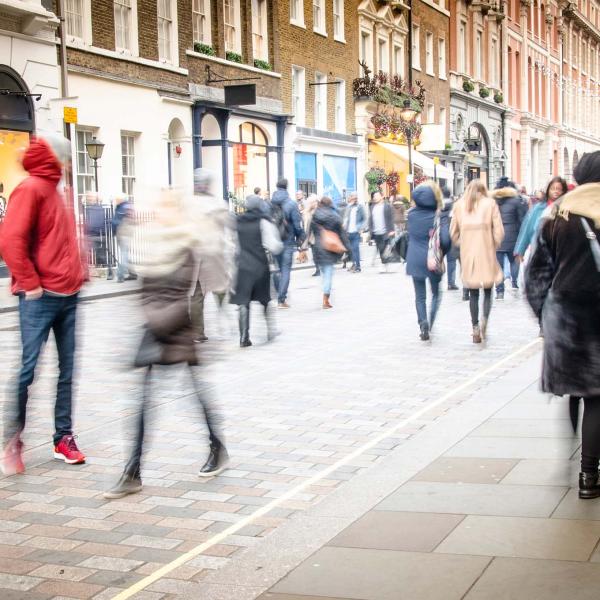 Busy high street