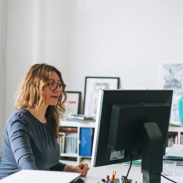 Woman at computer