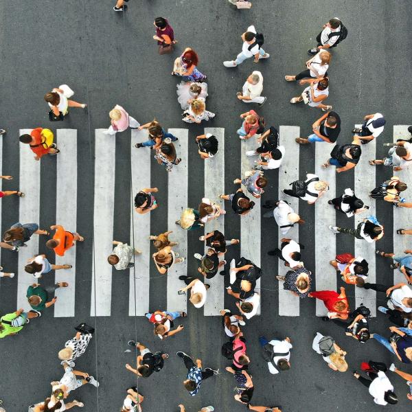 Crowded crossing