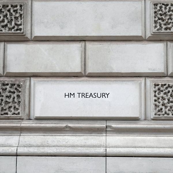 Image of HM Treasury sign on building