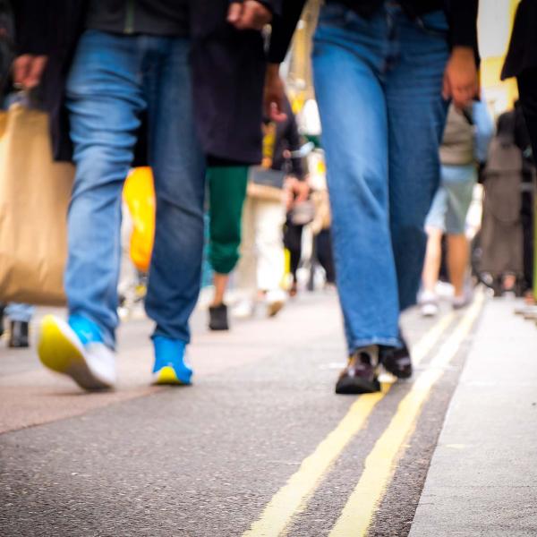 People walking on a street
