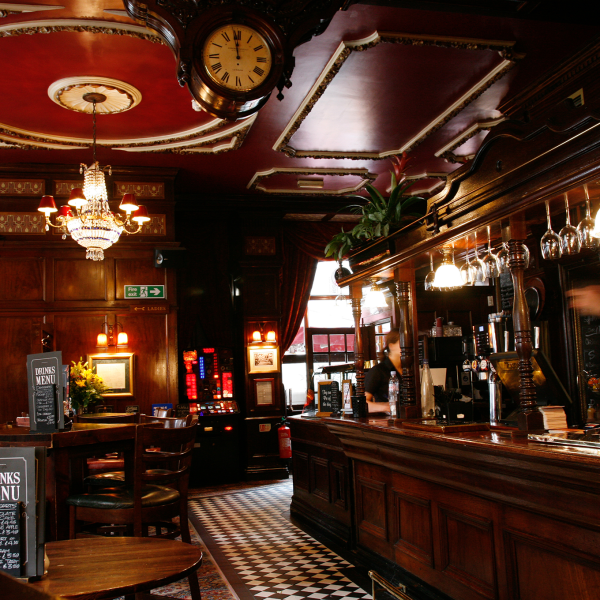Inside a pub