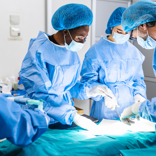 Patient undergoing surgery