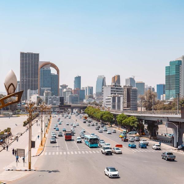 Highway in Addis Ababa, Ethiopia