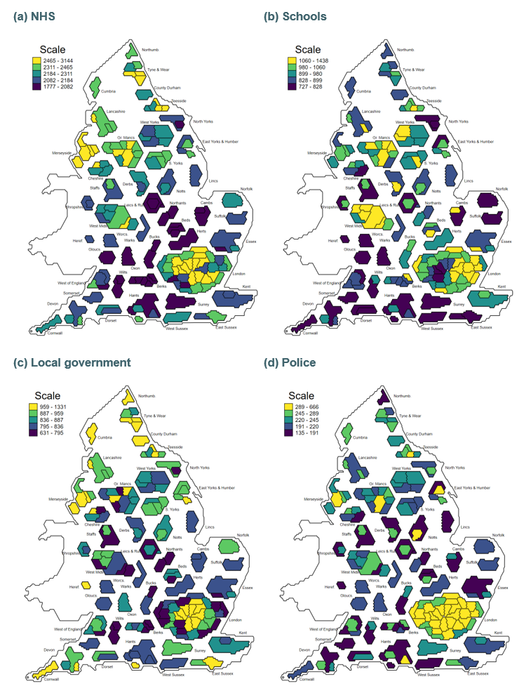 Figure 2.5. Estimated funding per capita for each service area 2022–23