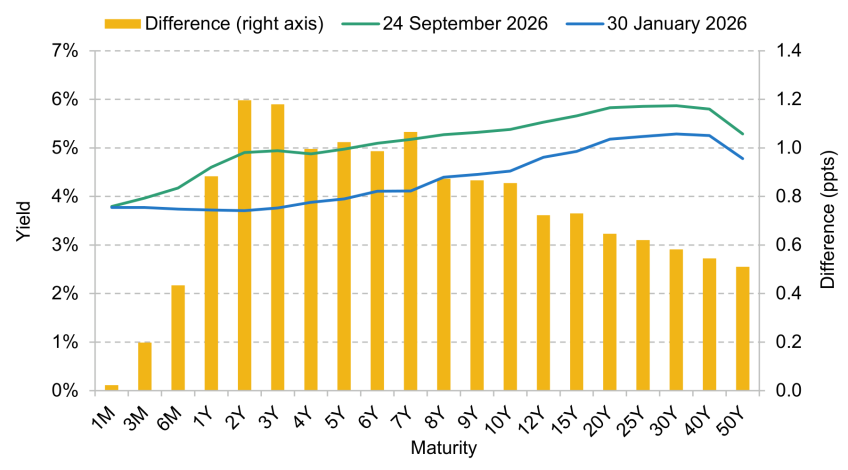 Figure 1A.2. UK gilt yield curve